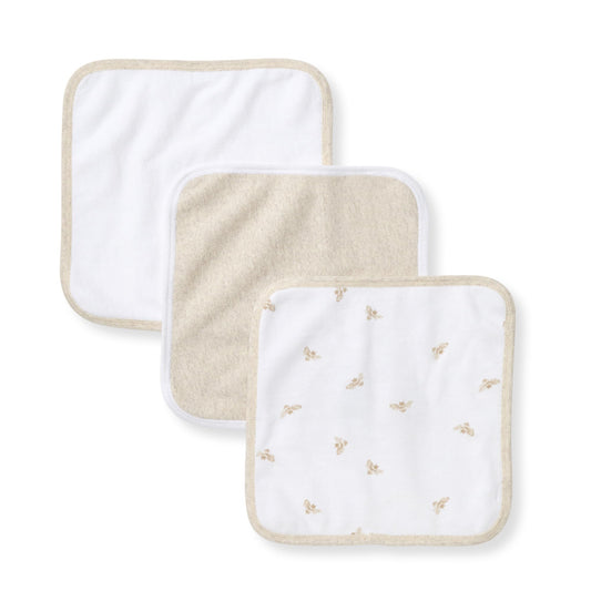 Burt's Bees Baby Infant Washcloths, 100% Organic Cotton, Soft and Super Absorbent Knit Terry & Woven Terry Wash Cloth