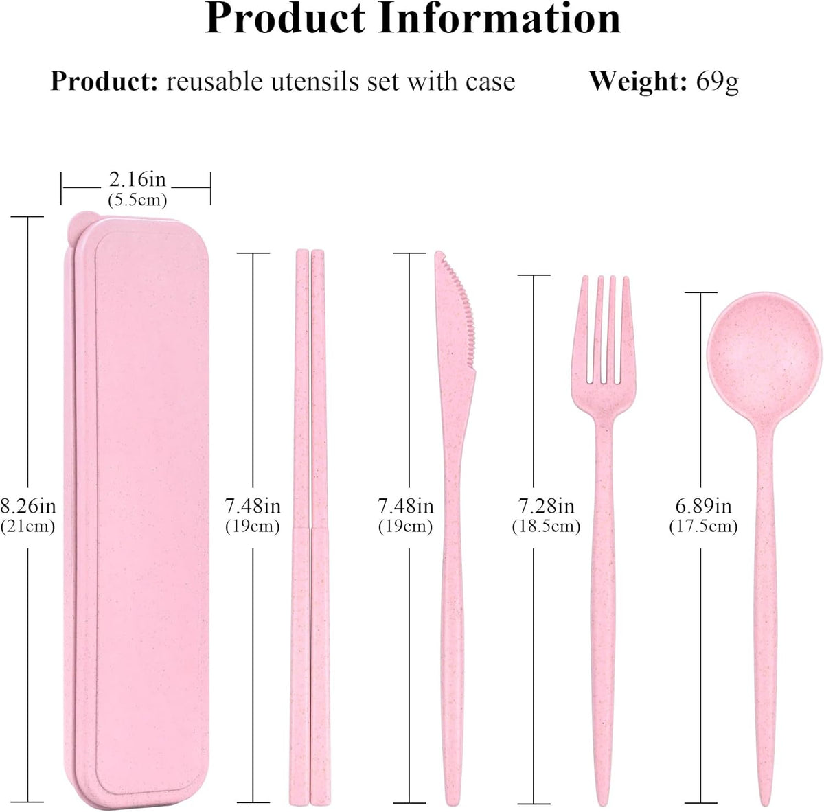 4 Sets Travel Utensils with Case, Cutlery Set Chopsticks Fork Spoon Knife with Case, Reusable Plastic Utensils Sets for Lunch Box Accessories,Portable Lunch Box Utensils Set for Daily Use