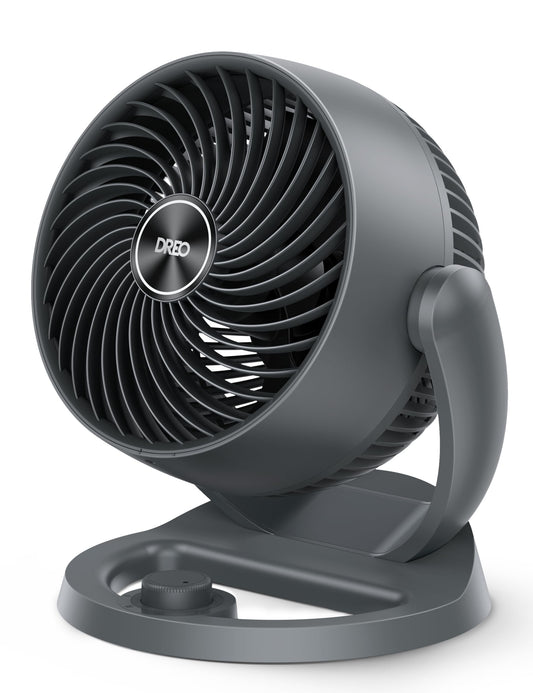 DREO Desk Fan, 12-Inch Air Circulator Fan for Bedroom, 70ft Powerful Airflow, 120° Tilt Adjustment, 25dB Ultra-Quiet, 3 Speeds Small Table Fan for Whole Room, Home, Office