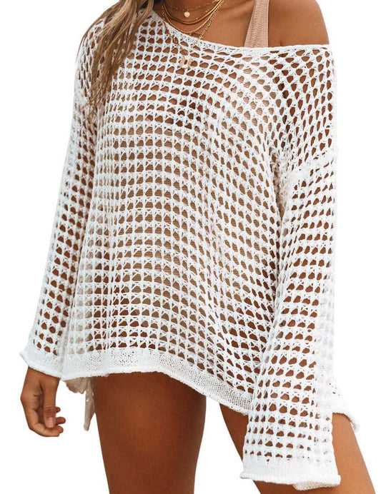 Bsubseach Crochet Cover Ups for Women Sexy Hollow Out Swim Cover Up Knit Summer Outfits