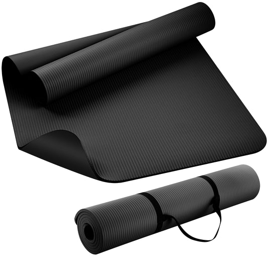 KEEP Extra Thick NBR Yoga Mat for Women & Men, 10mm Thick, 72”x24” Large Exercise Mat with Non-Slip Workout Mat for Yoga, Pilates, Stretching, Meditation – Wide & Cushioned Fitness Mat