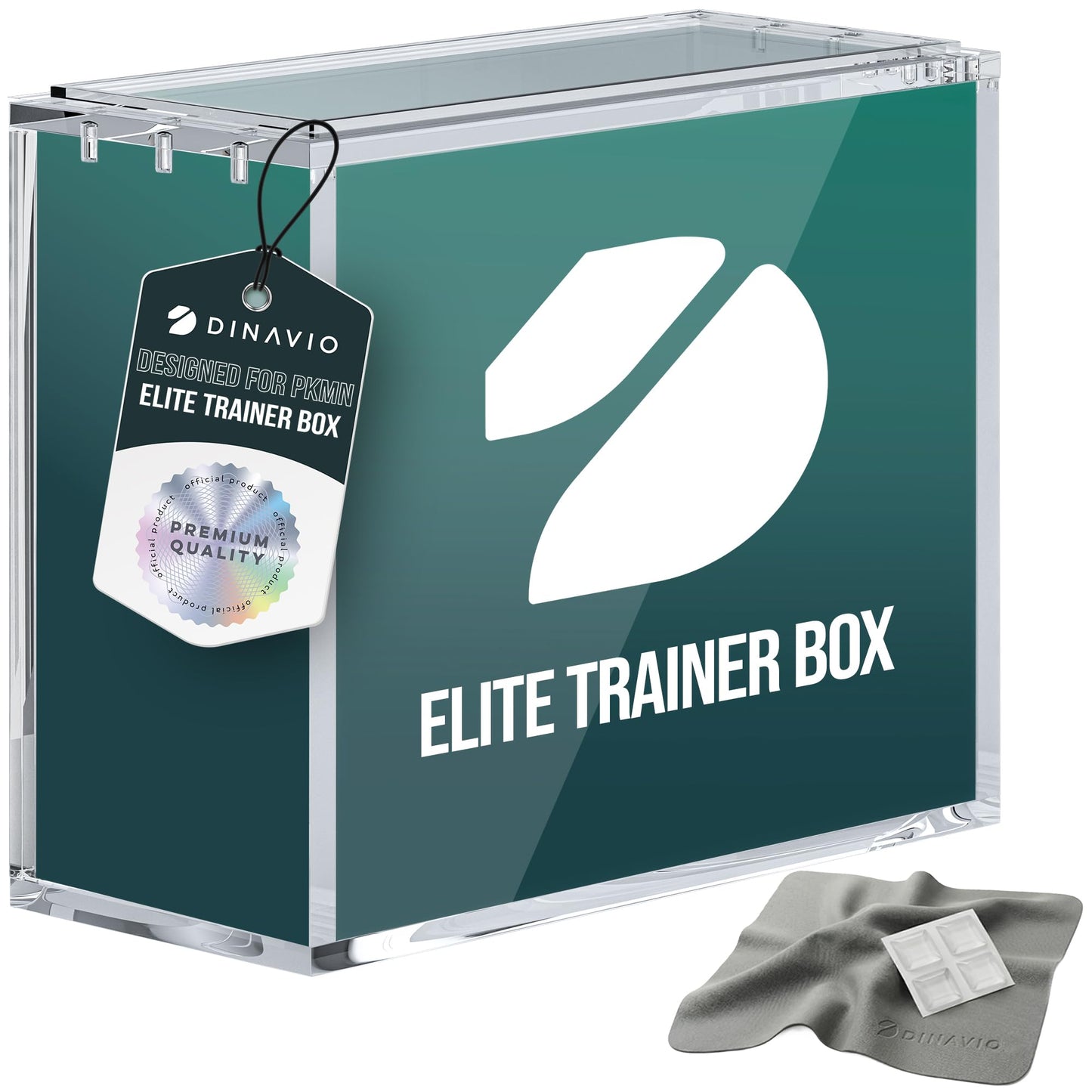 Dinavio Crafthouse Elite Trainer Box Acrylic Display Case Stackable - 8mm + 5mm Ultra Thick Acrylic with N52 Strong Magnets - ETB Case Protector - Compatible with Elite Trainer Boxes