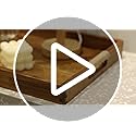 16.5 x 12 Inches Acacia Wood Serving Tray, Large Wooden Food Trays with Handles, Coffee Table Tray for Ottoman, Charcuterie, Parties, Eating, Snack, Decor, Outdoor Kitchen Counter Bandeja De Madera