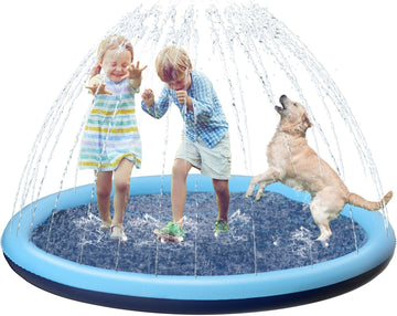 Kids Dog Splash Pad Sprinkler - Jasonwell Non Slip Dog Sprinkler Pad Splash Pool Puppy Dogs Pool Summer Outdoor Water Toys Backyard Durable Splash