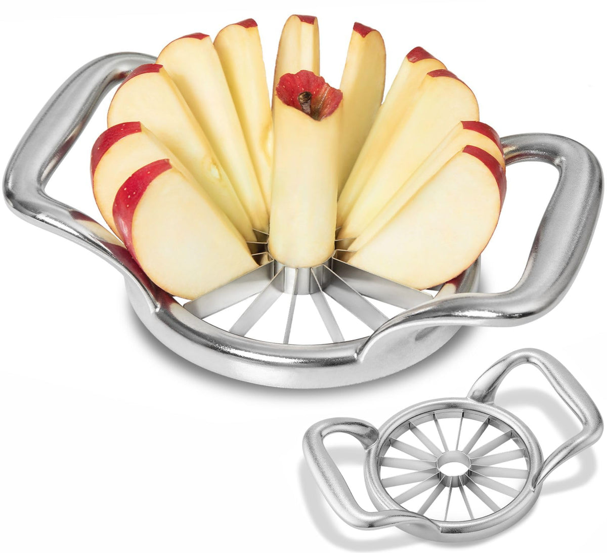 LIIGEMI 5.5 Inch Extra Large Apple Slicer,16-Slice Thin Apple Slicer and Corer,Cutter, Divider, Wedger for Fruits and Vegetables，Gifts for Mom，Sharp and Sturdy，Easy to Use