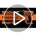 SEEKONE Heat Gun 1800W Heavy Duty Fast Heat Hot Air Gun Kit with 752℉&1112℉（400℃-600℃） Dual-Temperature Settings and 4 Nozzles with Overheat Protection for Crafts, Shrinking PVC, Stripping Paint