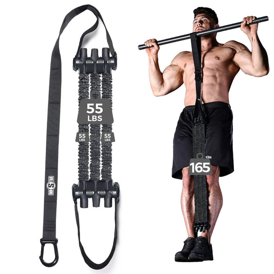 Innstar Pull Up Assistance Bands, Heavy Duty Resistance Band for Pull Up Assist, Adjustable Resistance 165-265lbs with Fabric Feet/Knee Rest, Pull Up Bands Assistance Bands