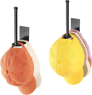 2 Pack Hat Racks for Baseball Caps, Stainless Steel Hat Organizer for Baseball Cap, Hat Holder Storage Organizer