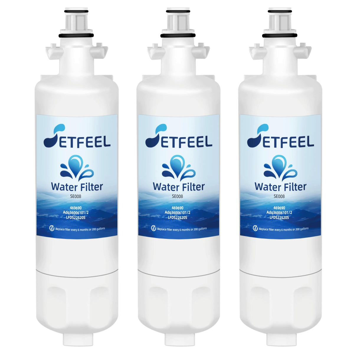 SETFEEL Adq360061 Water Filter Replacement for LG Refrigerator Lt700p Adq36006101 Lfds22520s,Fit Kenmore 9690 469690 Adq36006102 Lfxc24726s Lfxc29626s Rwf1200a Water Filter, 3-Pack