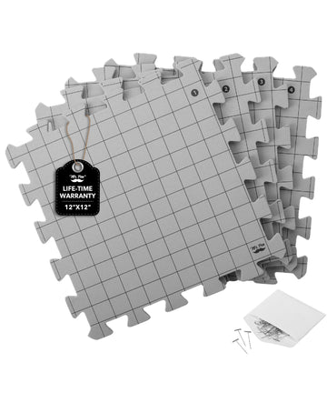Mr. Pen- Interlocking Blocking Mats, 12”x12”, 4 Pack, Blocking Mats for Knitting & Crochet Projects with 50 T-Pins, Knitting Blocking Mats and Pins
