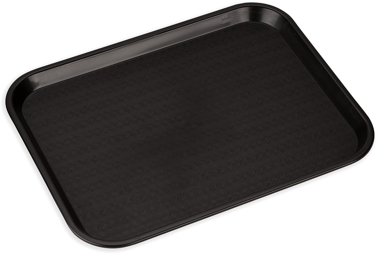 Carlisle FoodService Products Café Cafeteria Tray, Fast Food Tray for Restaurant or Commercial Use, 14" x 18", 1 Count, Black