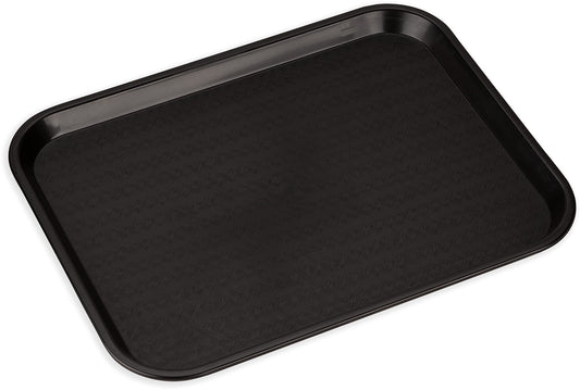 Carlisle FoodService Products Café Cafeteria Tray, Fast Food Tray for Restaurant or Commercial Use, 14" x 18", 1 Count, Black