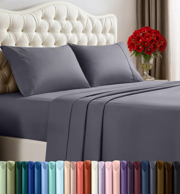 Utopia Bedding Queen Size Sheet Set – 4 Piece Bed Sheets, Soft and Breathable Microfiber, Includes 1 Fitted Sheet, 1 Flat Sheet and 2 Pillowcases