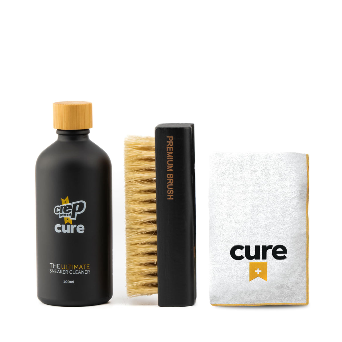 Crep Protect Sneaker Cleaner Kit - Deep Cleaning Shoe Cleaner for White Shoes, Leather, Suede, Nubuck & Canvas | Brush, Solution & Microfiber Cloth Included