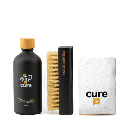 Crep Protect Sneaker Cleaner Kit - Deep Cleaning Shoe Cleaner for White Shoes, Leather, Suede, Nubuck & Canvas | Brush, Solution & Microfiber Cloth Included