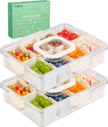 2 Pack Snackle Box Container - Dishwasher Safety Divided
