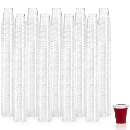 Bekith 1000 Pack Communion Cups, Plastic Disposable Cup Fits Standard Holy Communion Trays, 0.5 Ounce, Clear