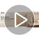 KES Adjustable Swivel Towel Rack 14.5 to 27.5 inch 4-Arm, Swing Out Towel Bar for Bathroom, Swinging Towel Rack for Bath Towels, 18/8 Stainless Steel Brushed Finish, A2107S4L70-2