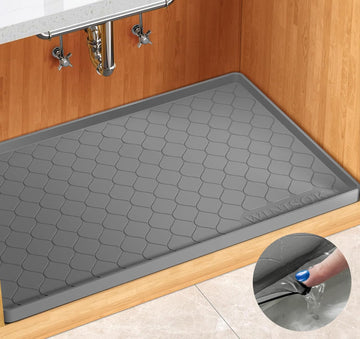 Silicone Under Sink Mat 34" x 22", kitchen Essentials and Gadgets, Shelf liner and Cabinet Protector, Home Organizers and Storage