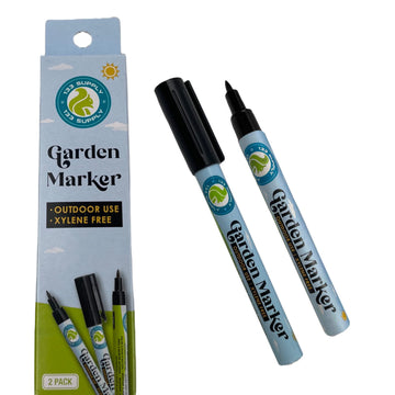 2 Pack Garden Marker Pen Permanent Markers Black (UV Fade Resistant Marker Pens
