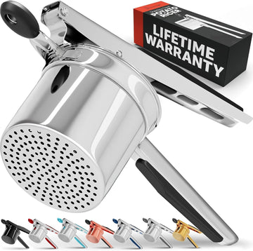 PriorityChef Large 15oz Potato Ricer, Heavy Duty Stainless Steel Potato Masher and Ricer Kitchen Tool
