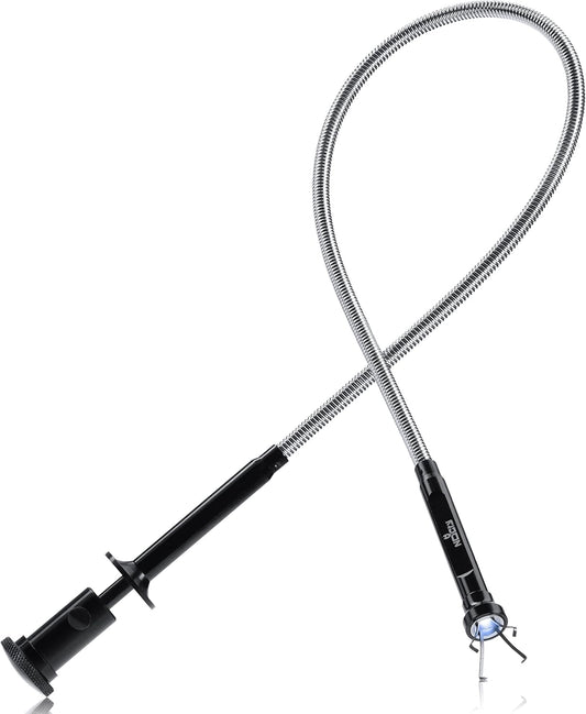 NoCry Magnetic Flexible Claw Grabber Pickup Tool with Bright LED Light - 27.7in Long Magnetic Pickup Tool, Retractable Claw Grabbing Tool