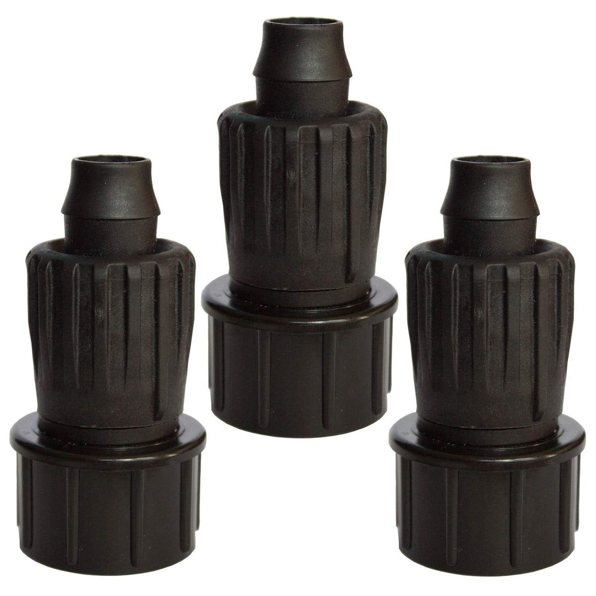 3-Pack 1/2 Inch Drip Irrigation Tubing to Faucet/Garden Hose Adapter - Reusable Connector Fittings for Most Rain Bird, Orbit, Dig, Toro 1/2 or 5/8 Tubing x 3/4" FHT