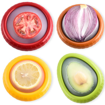 Silicone Avocado Saver - 4PCS Multi-Use Food Saver as Onion Saver & Lemon Saver, Avocado Keeper, Tomato Saver, and More