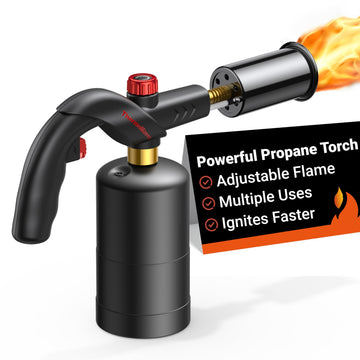 ThermoMaven Powerful Propane Torch, Kitchen Cooking Culinary Torch Lighter, Adjustable Blow Torch for Sous Vide Searing Steak, BBQ, Grill