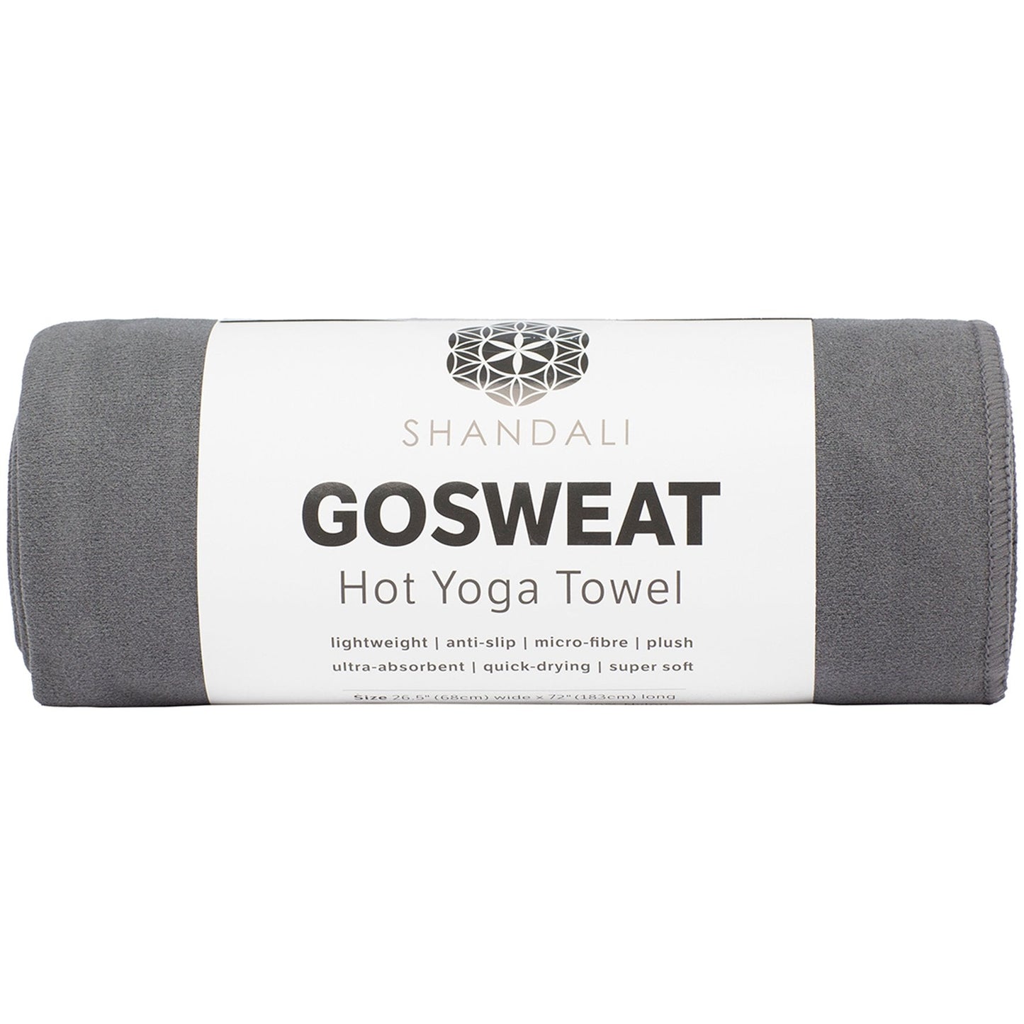 Shandali GoSweat Non-Slip Hot Yoga Towel with Super-Absorbent Soft Suede Microfiber in Many Colors, for Bikram Pilates and Yoga Mats.