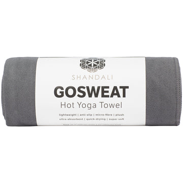 Shandali GoSweat Non-Slip Hot Yoga Towel with Super-Absorbent Soft Suede Microfiber in Many Colors, for Bikram Pilates and Yoga Mats.