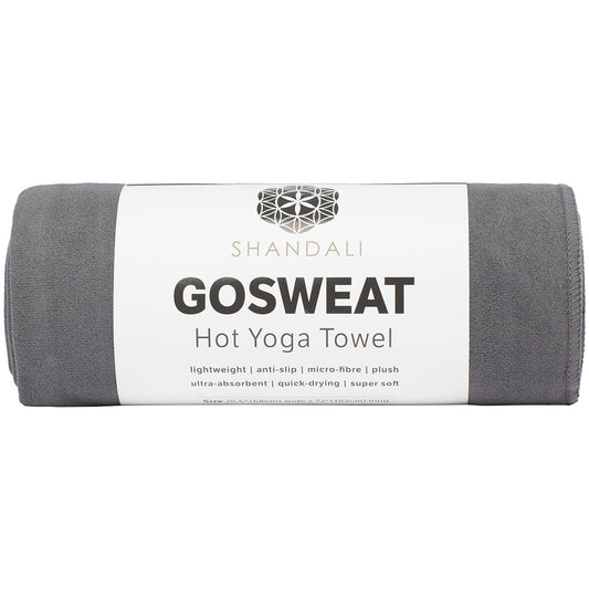 Shandali GoSweat Non-Slip Hot Yoga Towel with Super-Absorbent Soft Suede Microfiber in Many Colors, for Bikram Pilates and Yoga Mats.