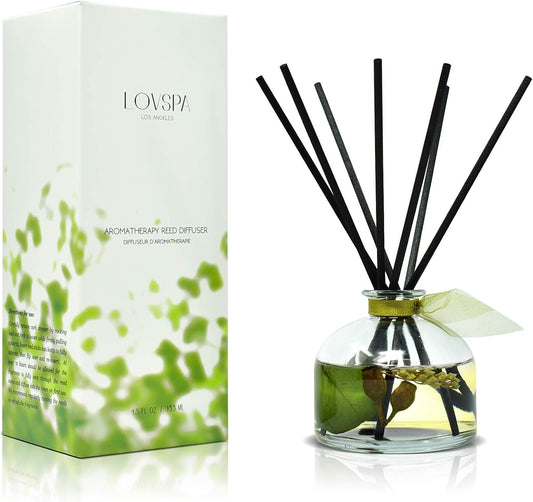 LOVSPA Eucalyptus Reed Diffuser Set for Home, Revive Fresh Eucalyptus, Sage, Citrus & Mint Scent Diffuser with Sticks