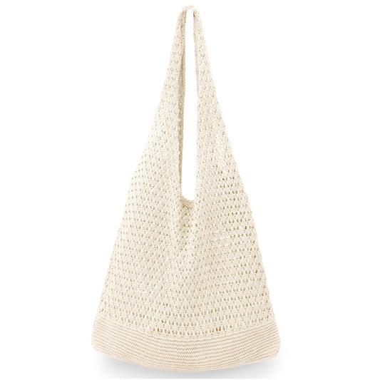 hatisan Crochet Bags for Women - Summer Beach Tote, Aesthetic Hippie Knit Bag