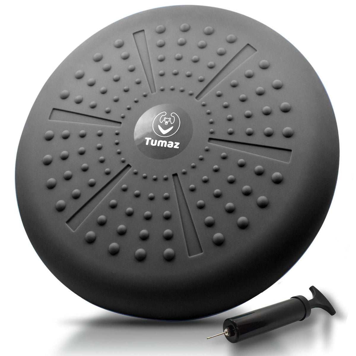 Tumaz Wobble Cushion - Wiggle Seat to Improve Sitting Posture & Stay Focused for Sensory Kids, Balance Disc to Core Strength & Flexible Seating [Extra Thick Balance Board, Pump Included Wobble Board]