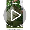 Fiskars Kangaroo Collapsible Spring Up Garden Bag for Yard Waste, Grass, Branches & Weeds, Tear & Mildew Resistant Vinyl-Coated Polyester, Folds Flat to 3 Inches for Space-Saving Storage, 30 Gallon