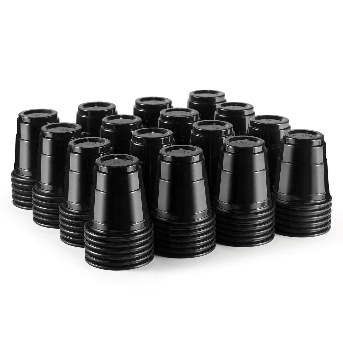 100ct 2oz Mini Black Shot Glasses, Disposable Small Plastic Cups for Parties, Weddings, Events – Bulk Pack