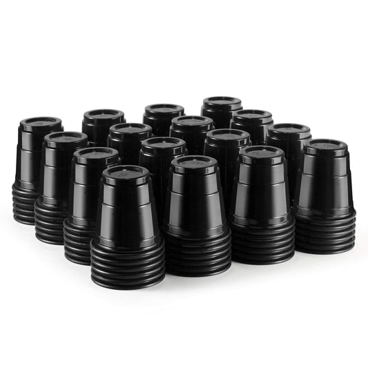 100ct 2oz Mini Black Shot Glasses, Disposable Small Plastic Cups for Parties, Weddings, Events – Bulk Pack