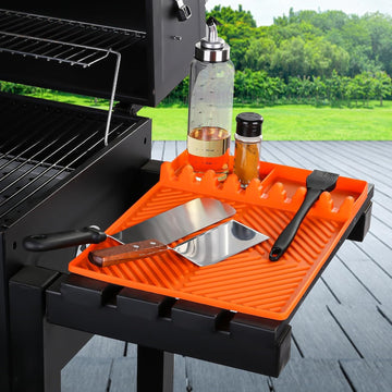 Silicone Tools Mat for Griddle Kitchen Cooking Baking Countertop-Side Shelf Spatula Mat with Drip Pad