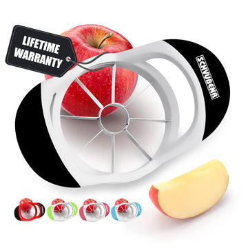 SCHVUBENR 3.5 Inch Apple Slicer - Professional Apple Cutter - Stainless Steel Apple Corer - Super Sharp Apple Slicer and Corer - Apple Tool