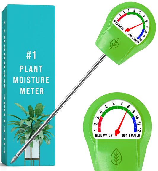 GROWIT Plant Moisture Meter - Accurately Tells You When to Water Your Plants - 26cm, No Battery Needed