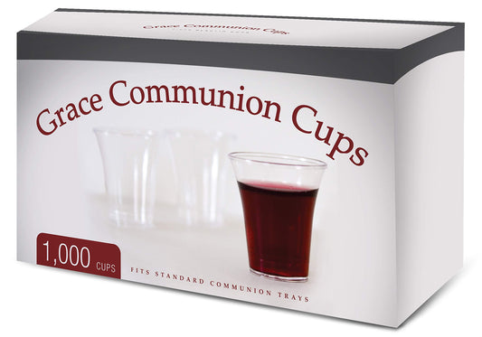 Grace Communion Cups - Box of 1000 - Plastic Disposable Fits Standard Holy Communion Trays, 0.5 fl.oz.