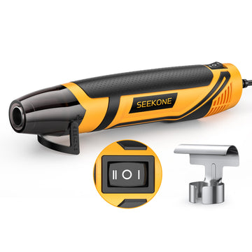 SEEKONE Mini Heat Gun, 350W 2-Temp Settings 500℉ & 842℉(260℃& 450℃) Fast Heat Hot Air Gun Tool