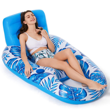 Jasonwell Inflatable Pool Float Adult - Pool Floaties Lounger Floats Raft Floating Chair Water Floaties for Swimming Pool Lake Lounge Float