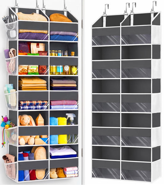 Heavy Duty Over Door Organizer 5 Tiers, 10 Front & 10 Mesh Pockets