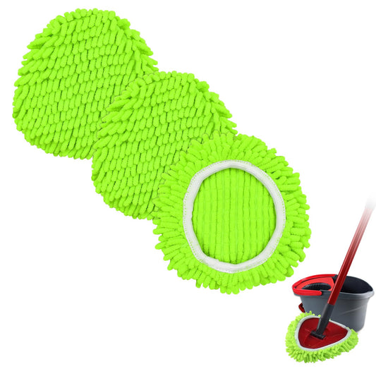 Mop Replace Head for O Cedar, Spin Mop Heads Replacements for Ocedar Easywring 1 Tank Spin Mop, Chenille Duster for Ocedar Mop Include 3 Pack Microfiber Chenille Mop Pad for Ocedar Spin Mop