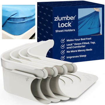 The Original USA Patented ZlumberLock – Secure Sheet Holder with Heavy-Duty Mattress Straps – No More Loose Bedding, Universal Fit
