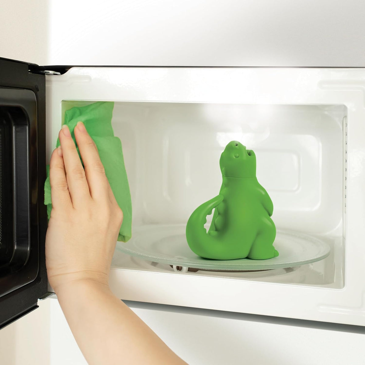 Genuine Fred DRAGON'S BREATH Microwave Steam Cleaner, BPA-Free Silicone Dragon Design, Easy to Use, Reduces Cleaning Time, Dishwasher Safe, Fun and Effective Kitchen Gadget