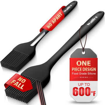 Walfos 600°F Heat Resistant Silicone Basting Brushes BPA Free Pastry Brush, Spread Oil Butter Sauce for BBQ Grill Baking Kitchen Cooking