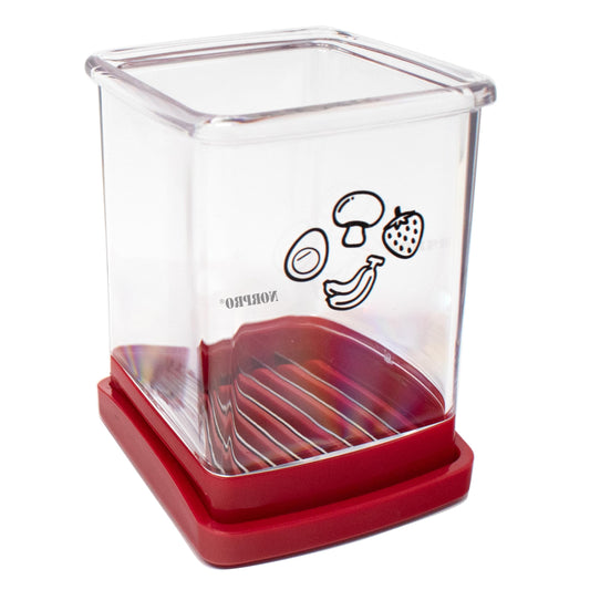 Norpro Speed Slicer with Push Plate, Red, 3"L x 3"W x 4.25"H